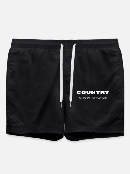 Antwerpen Cowboy – I Peiger on Country! - Badeshorts - Schwarz