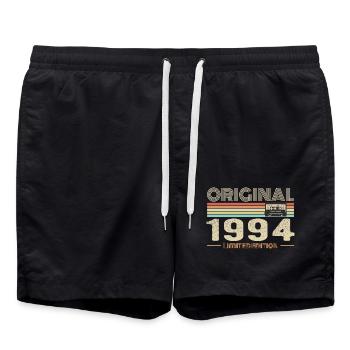 Original 1994 Jahrgang 1994 Retro Geburtstag 1994 - Badeshorts - Schwarz - Vorne - AI Model Male 185 light (185cm)