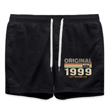 Original 1999 Vintage 1999 Anniversaire Rétro 1999 - Short de bain - noir - Devant - AI Model Male 185 light (185cm)