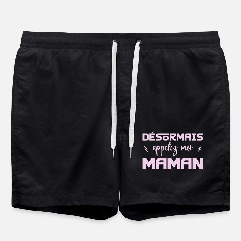 désormais appelez moi maman - Short de bain - noir