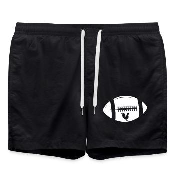 Rugby - Badeshorts - Schwarz - Vorne - AI Model Male 185 light (185cm)