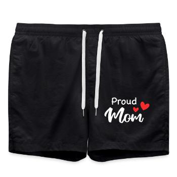 Proud Mom - Short de bain - noir - Devant - AI Model Male 185 light (185cm)