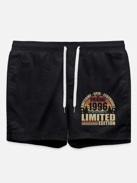 1996 Birthday 1996 Vintage Outfit 1996 Shirt - Swim Trunks - black