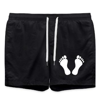 feet - Swim Trunks - black - Front - AI Model Male 185 light (185cm)