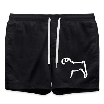 Lignes mops - Short de bain - noir - Devant - AI Model Male 185 light (185cm)