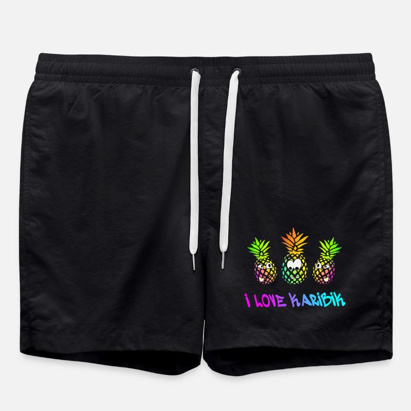Urlaub Karibik - Badeshorts - Schwarz