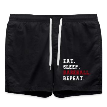 Base-ball - Short de bain - noir - Devant - AI Model Male 185 light (185cm)