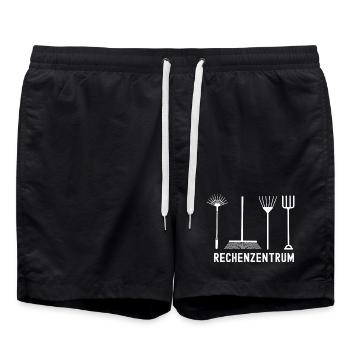 Rechenzentrum Gärtner Natur Landschaftsgärtner Ges - Badeshorts - Schwarz - Vorne - AI Model Male 185 light (185cm)