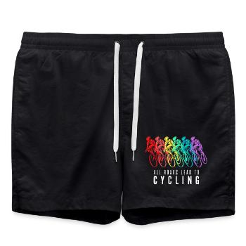 All Roads Lead to Cycling - Short de bain - noir - Devant - AI Model Male 185 light (185cm)