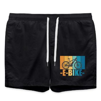 E-Bike Bike Vintage E Bike Battery Gift - Swim Trunks - black - Front - AI Model Male 185 light (185cm)