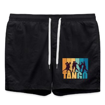 Tango Dancer Dance Vintage Retro Cadeau - Short de bain - noir - Devant - AI Model Male 185 light (185cm)