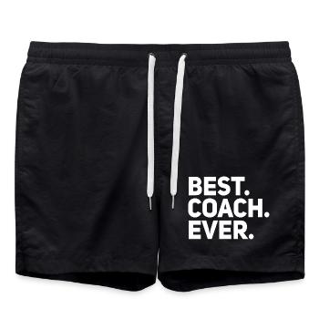 Best Coach Ever - Swim Trunks - black - Front - AI Model Male 185 light (185cm)