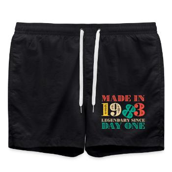 Made in 1993 : Légendaire depuis le premier jour - Short de bain - noir - Devant - AI Model Male 185 light (185cm)
