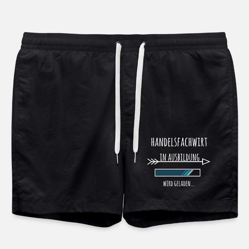 Handelsfachwirt Ausbildung Beruf Geschenk - Badeshorts - Schwarz