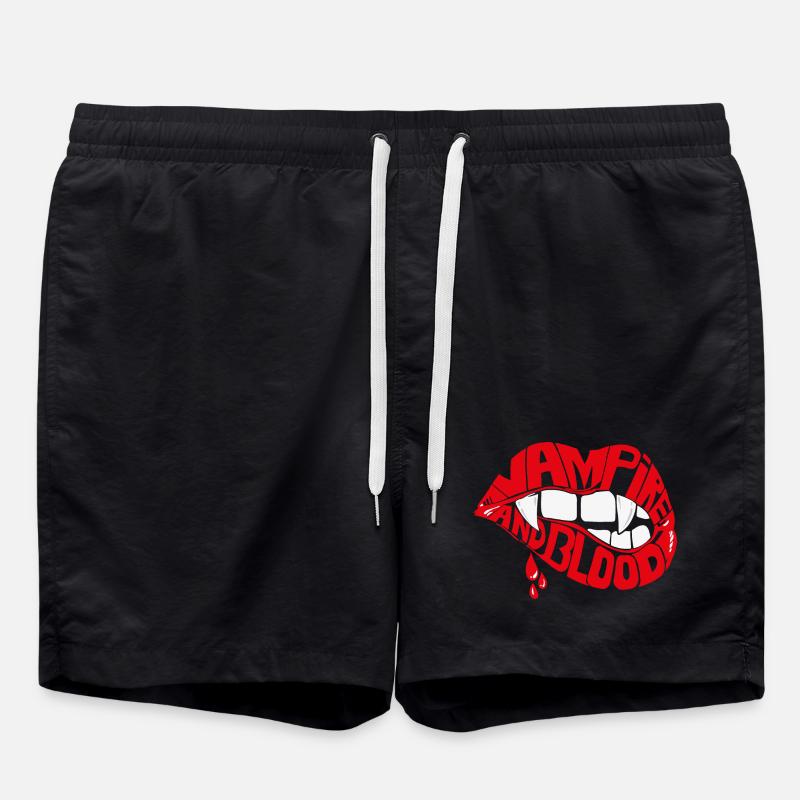 Vampirlippe - Badeshorts - Schwarz