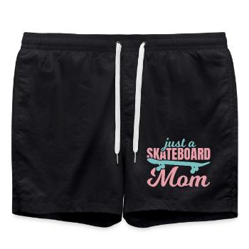 Skateboard Mutter - Badeshorts - Schwarz - Vorne - AI Model Male 185 light (185cm)