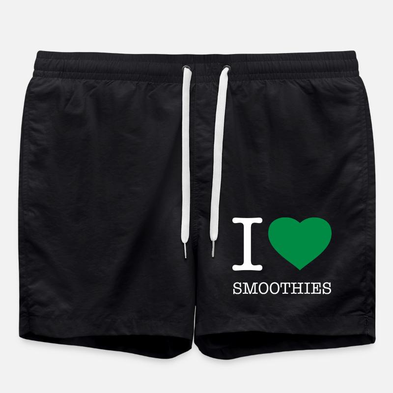 I LOVE SMOOTHIES - Badeshorts - Schwarz