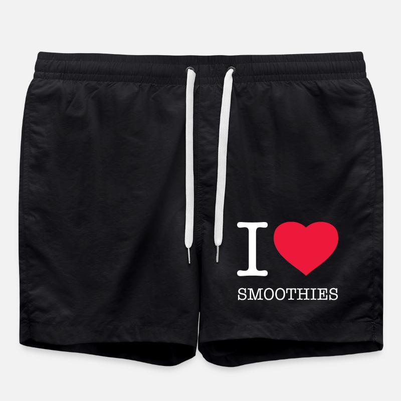 I LOVE SMOOTHIES - Swim Trunks - black