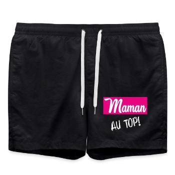 BONNE FÊTE MAMAN. MAMAN - Short de bain - noir - Devant - AI Model Male 185 light (185cm)