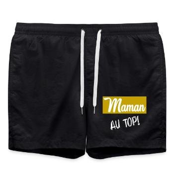 BONNE FÊTE MAMAN. MAMAN. FÊTE DES MÈRES - Short de bain - noir - Devant - AI Model Male 185 light (185cm)
