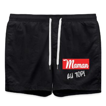 MAMAN - Short de bain - noir - Devant - AI Model Male 185 light (185cm)