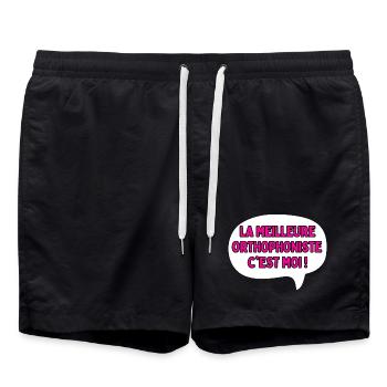 Gift idea for a Speech Therapist - Swim Trunks - black - Front - AI Model Male 185 light (185cm)
