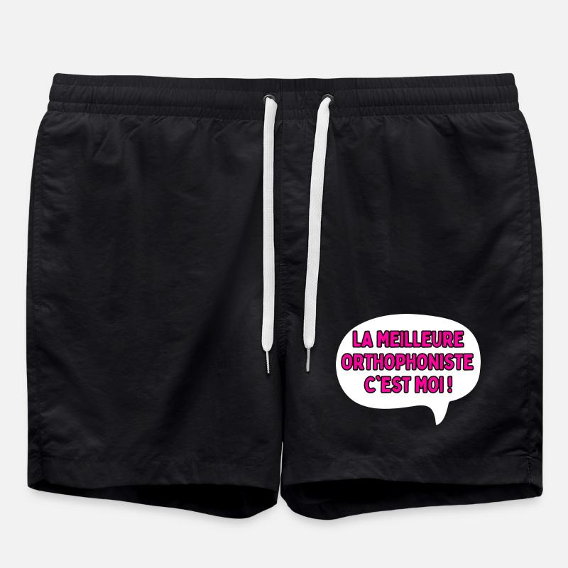 Geschenkidee für einen Logopäden - Badeshorts - Schwarz