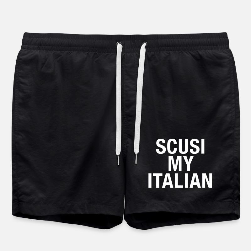 Italy Italian Language Language - Swim Trunks - black