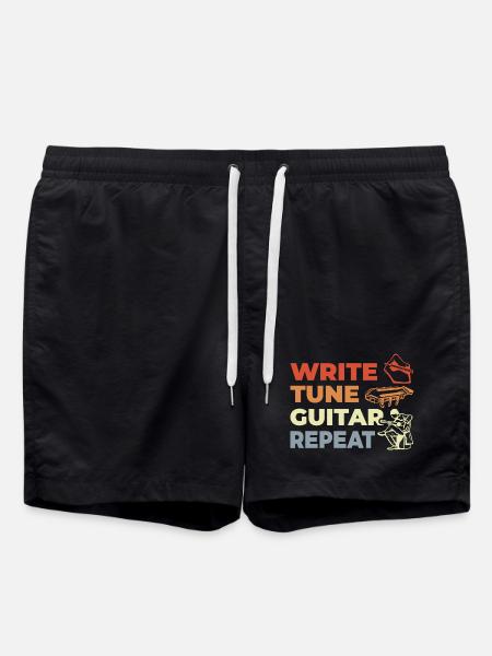 Gitarrist Zitat - Badeshorts - Schwarz