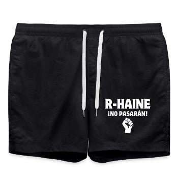 Politics, Political Party, Politician - Swim Trunks - black - Front - AI Model Male 185 light (185cm)