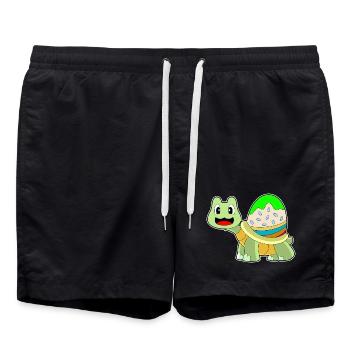Oeuf de Pâques tortue - Short de bain - noir - Devant - AI Model Male 185 light (185cm)