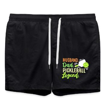 Pickleball-Spieler Vater und Ehemann - Badeshorts - Schwarz - Vorne - AI Model Male 185 light (185cm)