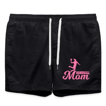 Maman handballeuse - Short de bain - noir - Devant - AI Model Male 185 light (185cm)