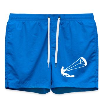 Kitesurfer Silhouette Kiteboarding Adrenalin Sport - Badeshorts - Cobalt blue - Vorne