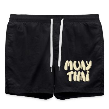 Muay thaï - Short de bain - noir - Devant - AI Model Male 185 light (185cm)