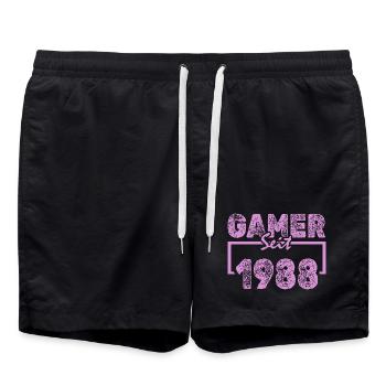1988 - Swim Trunks - black - Front - AI Model Male 185 light (185cm)