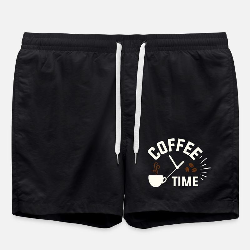 coffee time - Swim Trunks - black