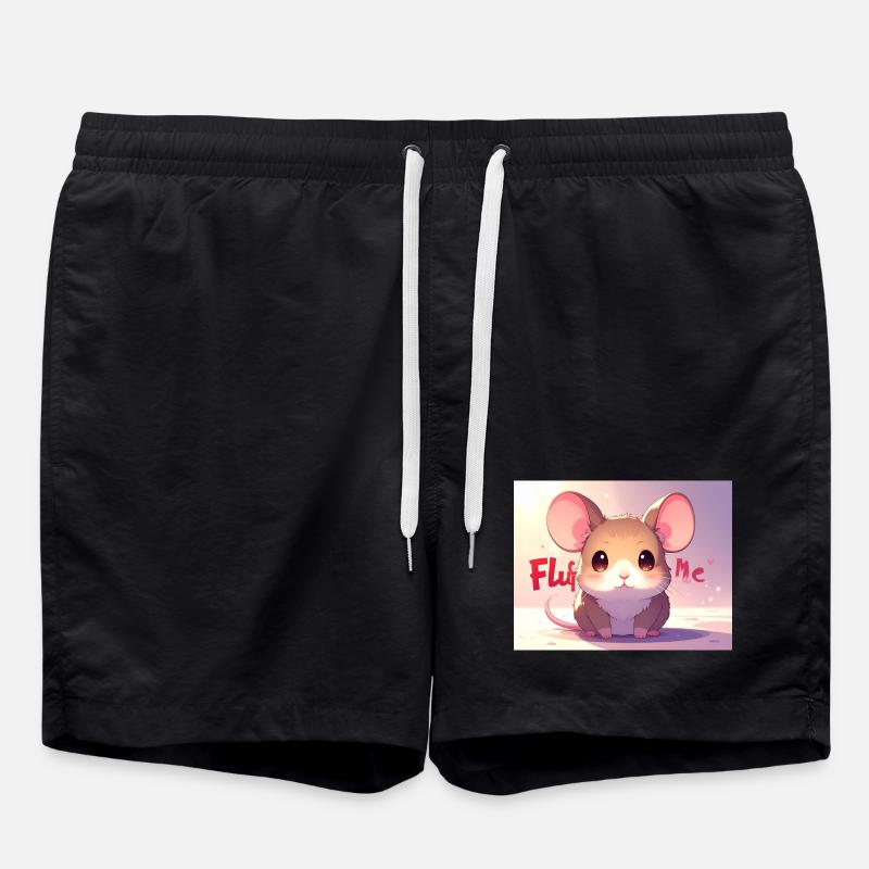 Mouse Fluff me - Swim Trunks - black