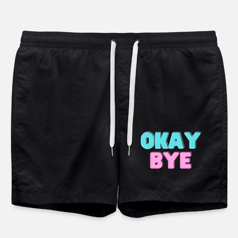 OKAY BYE - Swim Trunks - black