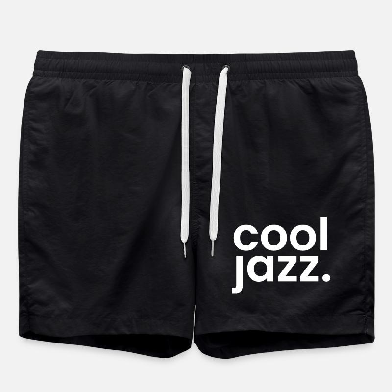 Typographie monochrome jazz cool - Short de bain - noir
