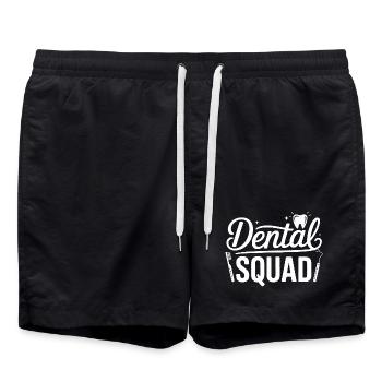 Chemise à logo Dental Squad – Zahnhelden - Short de bain - noir - Devant - AI Model Male 185 light (185cm)