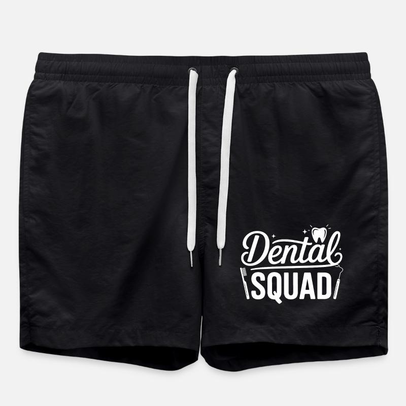 Dental Squad Logo Shirt – Zahnhelden - Swim Trunks - black