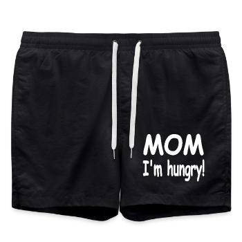 Mutter - Badeshorts - Schwarz - Vorne - AI Model Male 185 light (185cm)