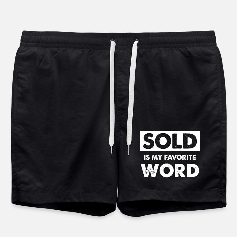 Mot préféré vendu chemise déclaration - Short de bain - noir