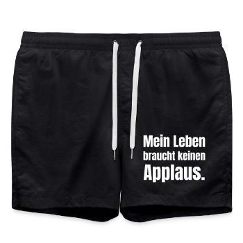 Ma vie n’a pas besoin d’applaudissements - Short de bain - noir - Devant - AI Model Male 185 light (185cm)