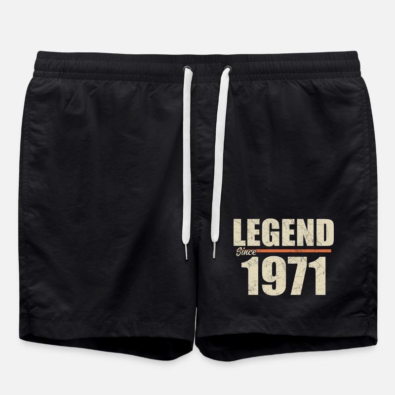 Anniversaire 1971 | Légende depuis 1971 - Short de bain - noir