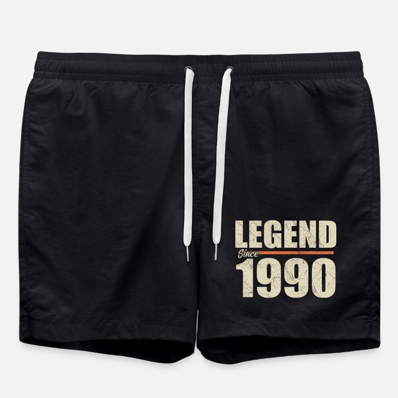 1990 Birthday | Legend since 1990 - Swim Trunks - black