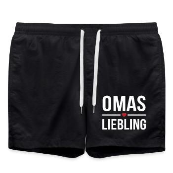 Omas Liebling German Grandma Favorite Gift - Swim Trunks - black - Front - AI Model Male 185 light (185cm)
