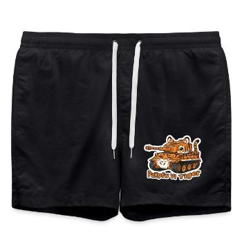Tank tigre mignon – Drôle PzKpfw VI Tiger Cartoon St - Short de bain - noir - Devant - AI Model Male 185 light (185cm)
