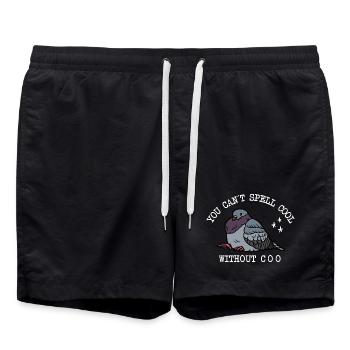 Taube Can’t Spell Cool - Badeshorts - Schwarz - Vorne - AI Model Male 185 light (185cm)